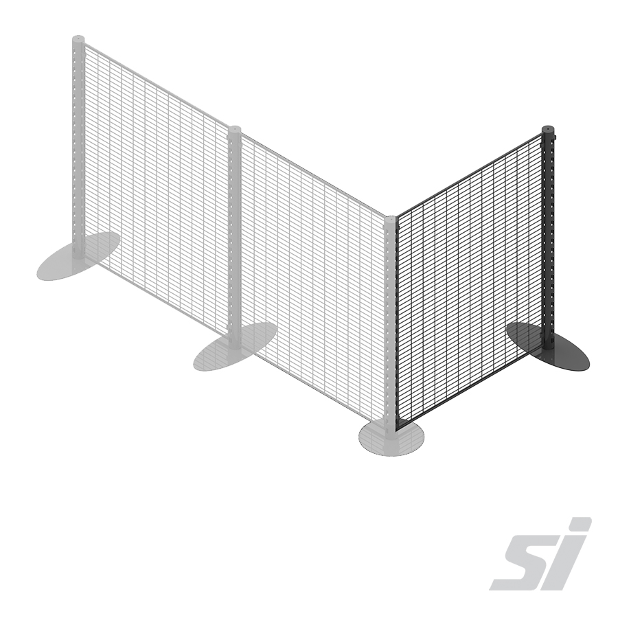 Wire mesh checkout queue shelving display