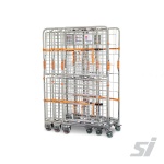 Nesting warehouse stock cage trolley