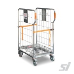 Foldable stock cage on wheels