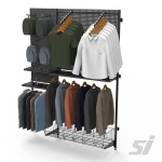 Slotted wall post display shelving