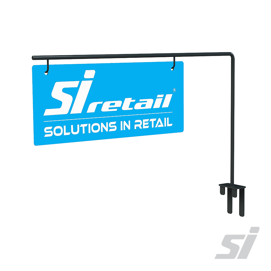 Gondola Topper Sign Holder with Universal Mounting Kit — screengemsinc