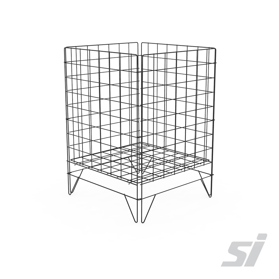 Black Dump Bin Wire Basket