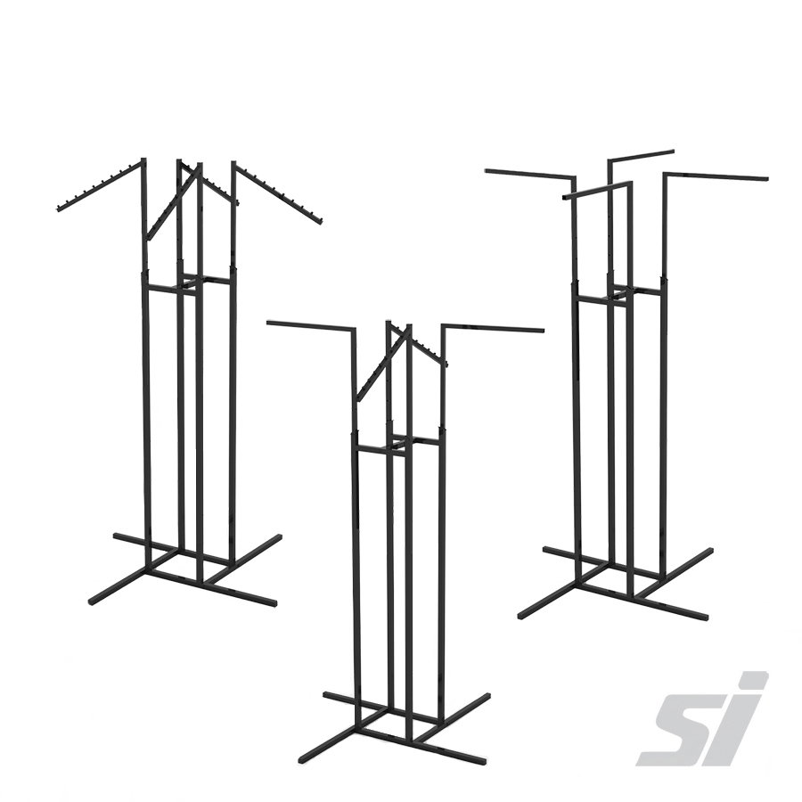 Black 4-Way Garment Clothing Rack