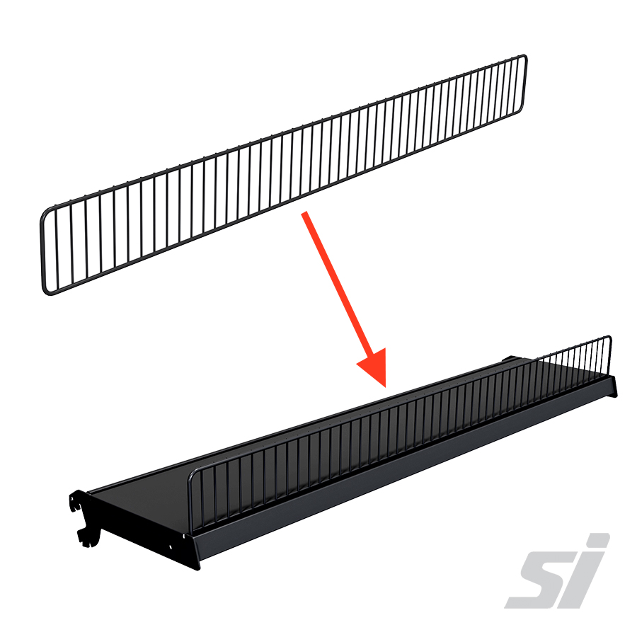 Black Wire Shelf Fence